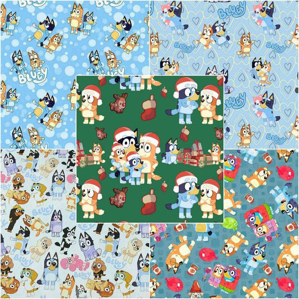 Stoff 50 * 140 cm Baumwolle Cartoon Hund Druckstoff Cora Polstermaterial Patchwork bestickt diy handgefertigtes Stoffbettkleid P230506