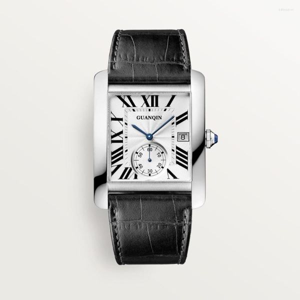 Нарученные серии серии прямоугольные часы для мужчин мужские часы с бочкой тип Quartz Fashion Luxury Sports Водонепроницаемый хронограф