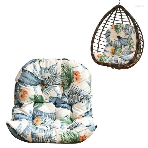 Travesseiro cadeira de hammock balanço pendurado na cesta de assento lavável bloco de jardim