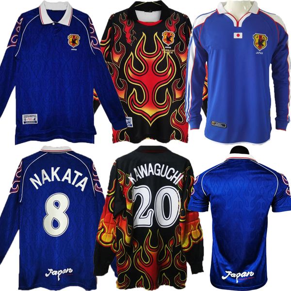 96 98 99 00 01 06 Versão retro Japan Soccer Jerseys 1996 1998 1994 2006 Nanami #9 Nakayama mangas compridas camisa de futebol da Copa do Mundo