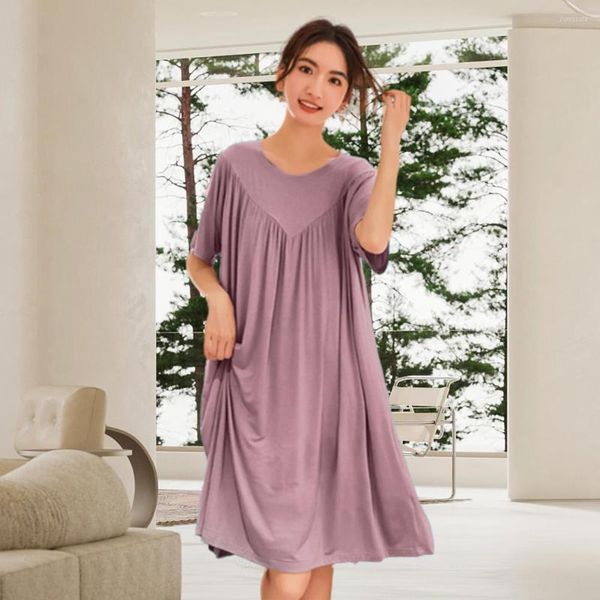 Ande de sono feminino dormindo camisola macia Diário Dress Lady Garment Night Night