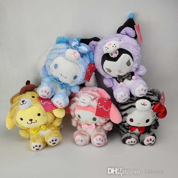 Atacado de 20 cm de desenho animado bichos de boches kuromi my melody canennamoroll pluxh bonecas brinquedo anime kawaii fofo macio de pelúcia apaziguar presentes de bonecas para meninas