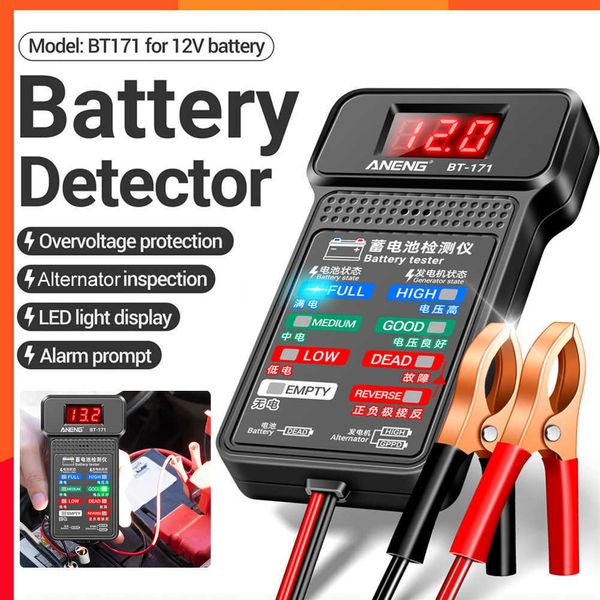 Nuovo Tester batteria per auto 12V 100-2000CCA Sistema automatico di avviamento e ricarica Alternatore batteria con schermo LCD Strumenti automatici per auto