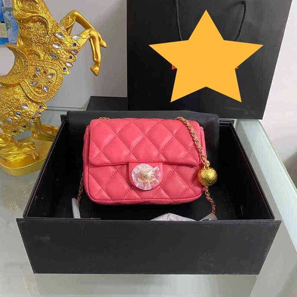 Bolsas de cintura rosa Saco de lingros de fragrância pequena gordura quadrada gordura de bola dourada de bolsa de bola de ouro feminino