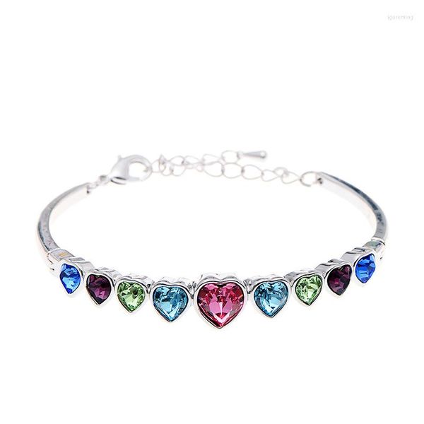 Pulseira bn-00068 2023 em pulseiras de cristal de coração cardíaco