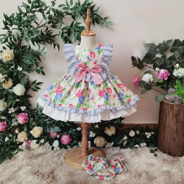 Mädchen Kleider Sommer Baumwolle Lolita Kleid Spanische Prinzessin Baby Geburtstag Kinder für Mädchen Kleinkind Weihnachten Outfits