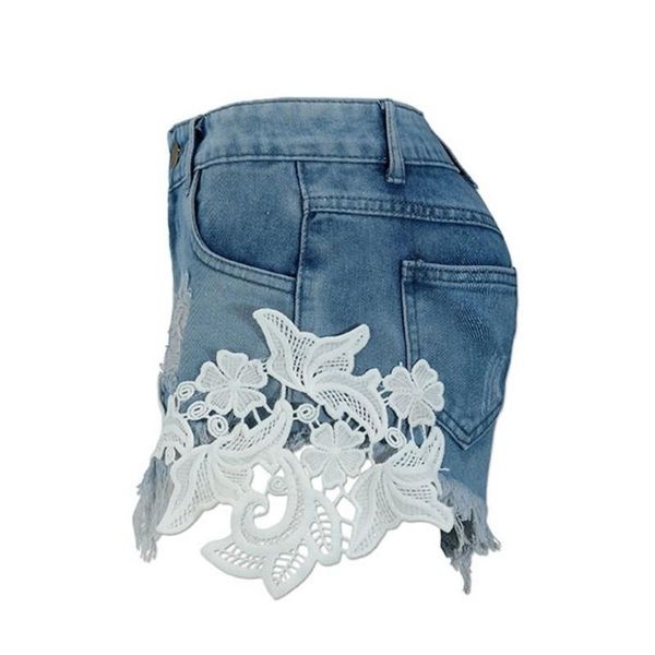 Jeans femininos High Sexy Cintura Tassel Surquira Summer Summer Beach Resort Bohemian Short Washed Street Denim feminino