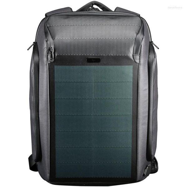 Schultaschen Kingsons Multifunktions-Solarlade-Anti-Diebstahl-Rucksack Herren 15'' Laptop-Rucksäcke USB High-End-Upgrade-Version