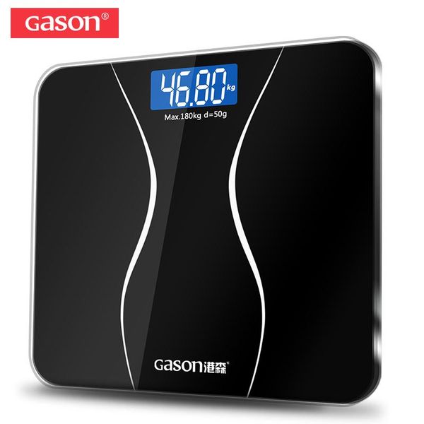 Bilancia GASON A2 Bilancia da pavimento per bagno Bilancia in vetro per uso domestico intelligente Bilancia elettronica digitale Display LCD bariatrico 180KG / 50G