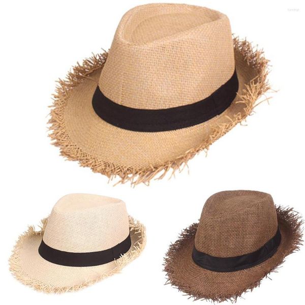 Berretti Summer Beach Hat Jazz Cap Uomo Paglia per cappelli da sole Nero Grigio a spina di pesce Sboy Baker Boy Tweed Flat Mens Gatsby