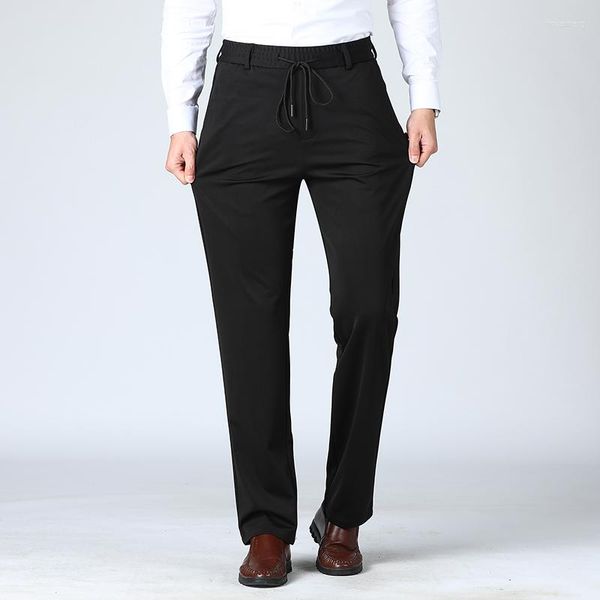 Ternos masculinos 2023 calças masculinas algodão fino de coloração sólida calça calças de roupas retas de pernas retas de roupas masculinas