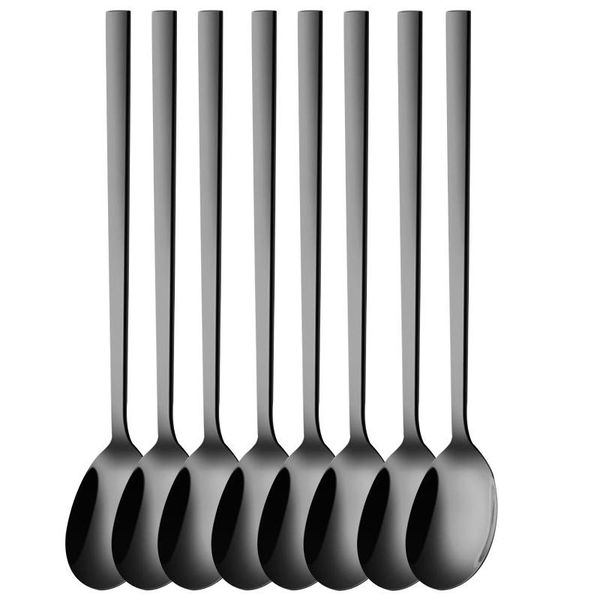 Colheres de 8pcs colher grossa coreana lavar o jantar de fácil alça de mesa seguro use amplamente para cozinha em casa