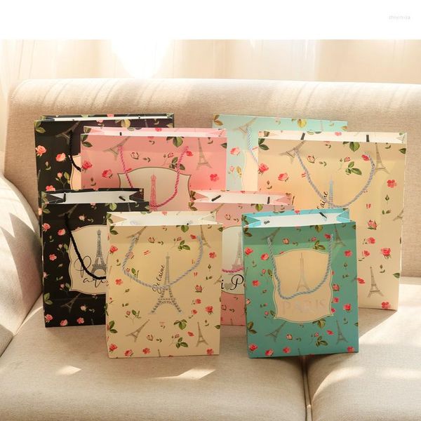 Confezione regalo Borsa per caramelle stile europeo Bomboniere Borsa di carta per feste di compleanno Baby shower Carry