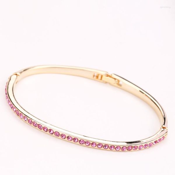 Armband BN-00076 S Drop Bulk Item Großhandel Gold überzogener Schmuck für Frauen Fashion Strass Frauen Armband