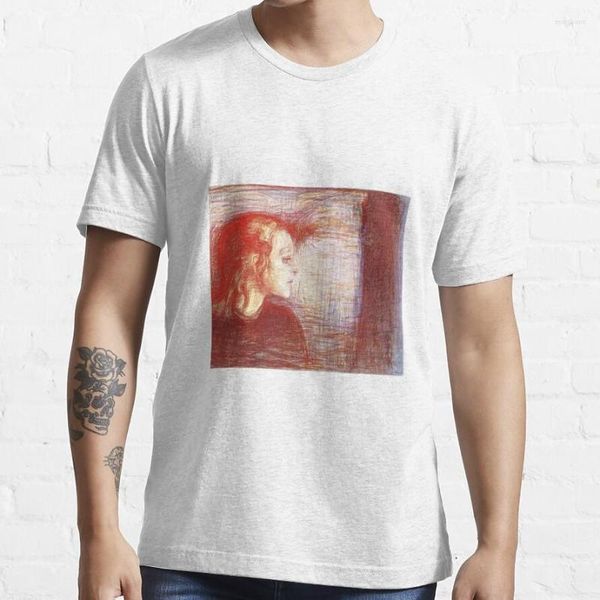 Herren T Shirts Edvard Munch - Das kranke Kind T-Shirt Herren Lässig Stilvoll Schnell trocknend