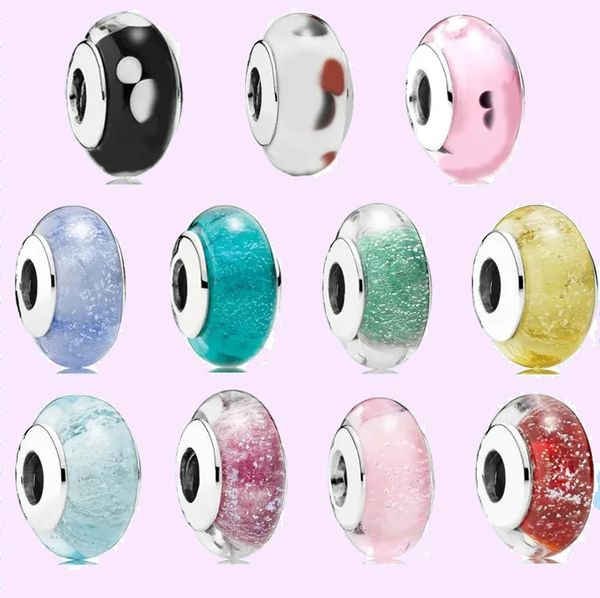 925 Silberperlen Charms passen Pandora Charm New Bubble Diy facettierte Glasperlen