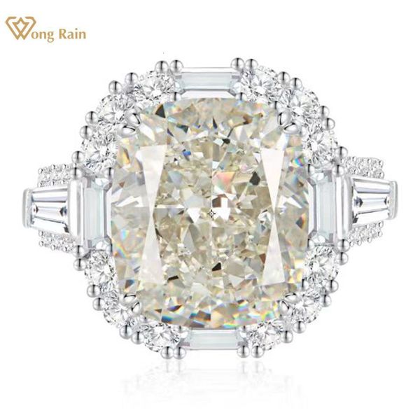 Trauringe Wong Rain Luxus 925 Sterling Silber Radiant Cut Erstellt Edelstein Verlobungsring Edlen Schmuck Großhandel 230506