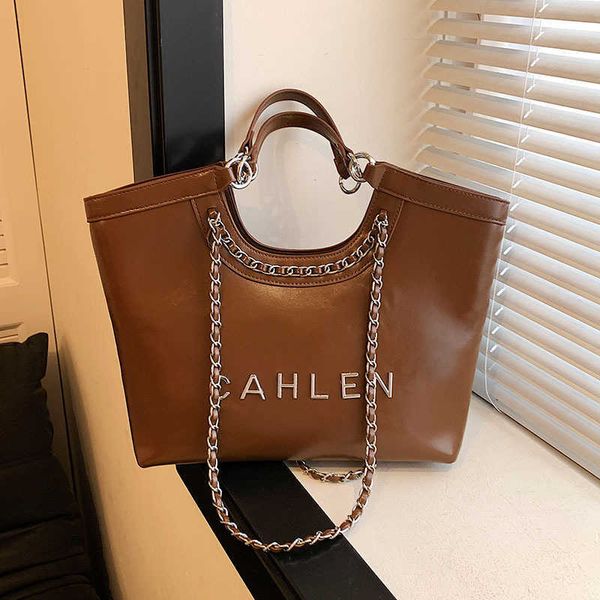 Neue kleine Handtasche im duftenden Stil aus Wachsleder Diagonal Straddle Chain Strap Single Shoulder Wind Bag X6XO