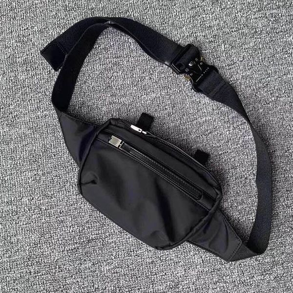 Bolsas de cintura de qualidade Alyx homens homens da moda Botão de metal preto