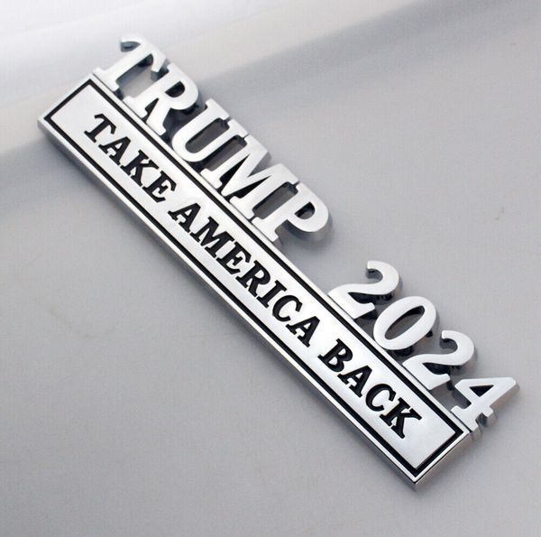 Metal Trump 2024 Take America Back Car Badge Sticker Decoration 4 Colors