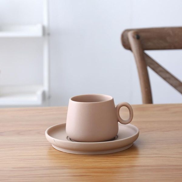 Tassen Kaffeetassen mit Tablett Porzellan Tee Matte Keramik Untertassen Tasse Macaron Home Supplies FU