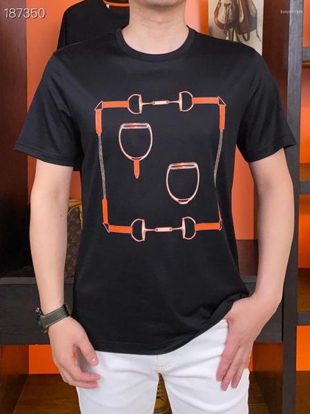 Herren-T-Shirts AL41066 Mode-Männer-Oberteile T-Shirts Start-und Landebahn Luxus-Europäisches Design Kurzdruck-Party-Stil-T-Shirts