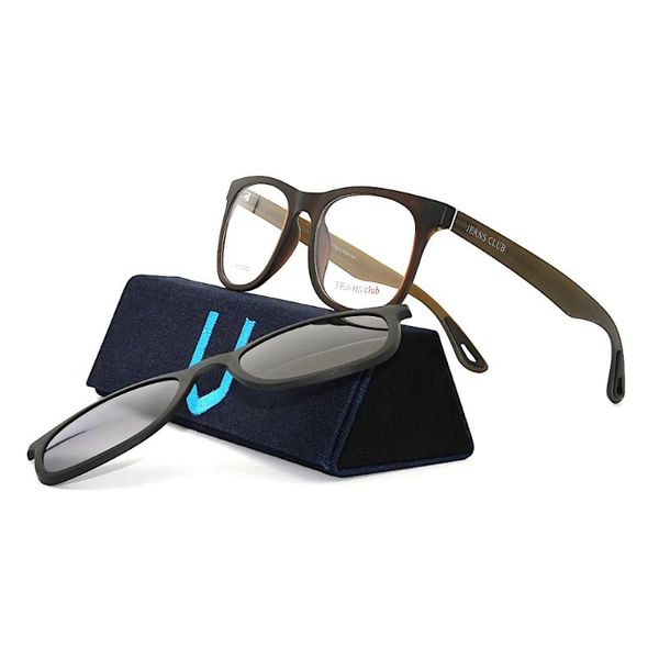 Sonnenbrillenrahmen Mode JEANS CLUB Vollformat ULTEM Herren Damen Brillen Krötenstil Optische Gläser mit polarisierten Beinen Fahrbrille Ey