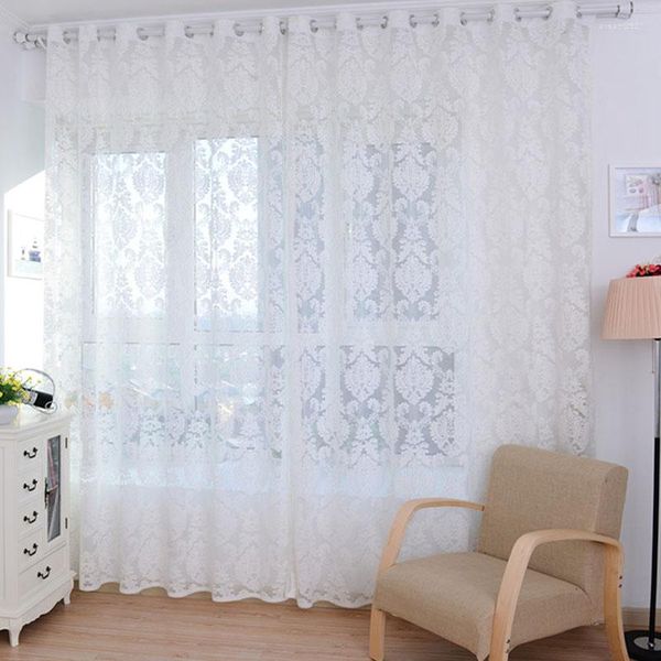 Cortina de cortina de estilo europeu Painel de cortina de janela de tule de tule