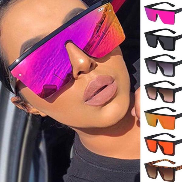 Fashion Flat Top Classic Square Sonnenbrille Frau Markendesigner Purple Mirror Coating Shades UV400 Geschenke