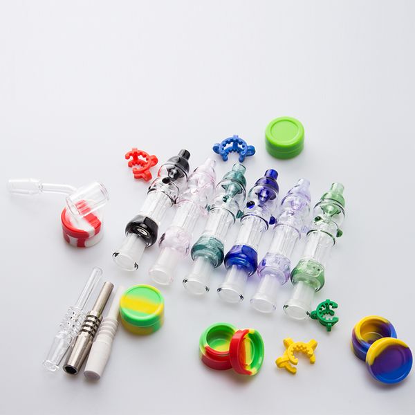 Chinafairprice CSYC NC015 Pfeife 10 mm 14 mm Keramikspitze Quarz Banger Nagelclip OD 22 mm Bunte auslaufsichere wassergekühlte Dab Rig Glaswasserbongs Bubbler Pipes