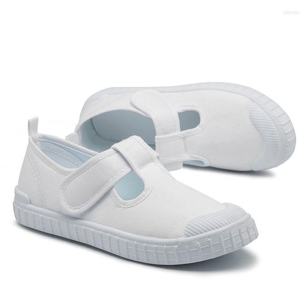 Athletic Shoes Kids For Baby Girls Leisure White Canvas Dancing Anti-Slippery Rubber Sole Boys Toddler Sneakers Trainer