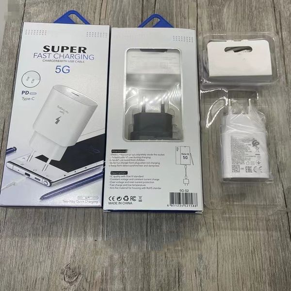 Note10 Caricabatterie super veloce originale da 25 W USB Tipo C Adattatore di alimentazione PD Caricatore da viaggio 5G Spina USA UE per Xiaomi note 10 s22 s10 Con scatola al dettaglio