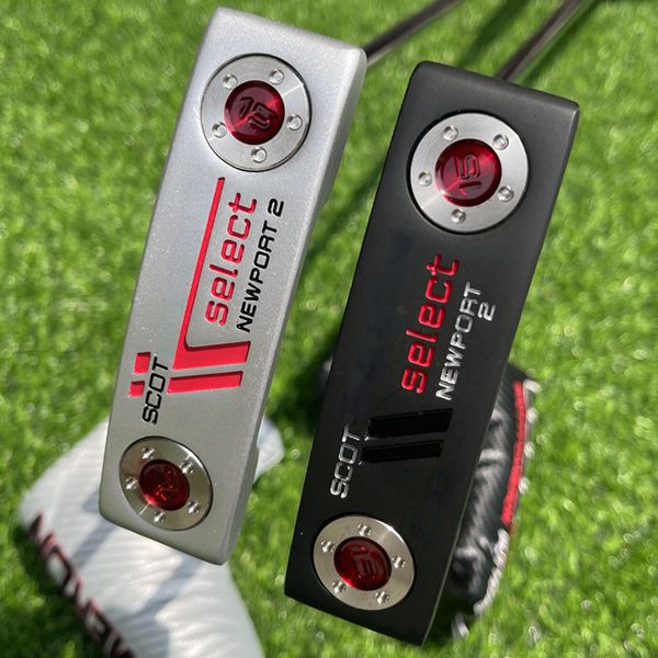 Club Heads port20 Putter da golf nero argento 32333435 pollici con copricapo mano destra 230506