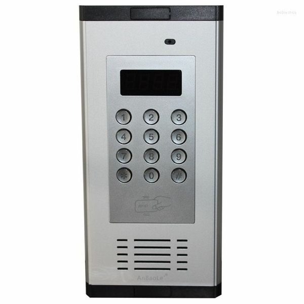 Telefones de portas de vídeo Top Security Segurança Não visual Sistema de intercomunicação de edifícios de 2 wired Audio Phone para desbloqueio de cartão de senha/identificação de 18 apartamentos