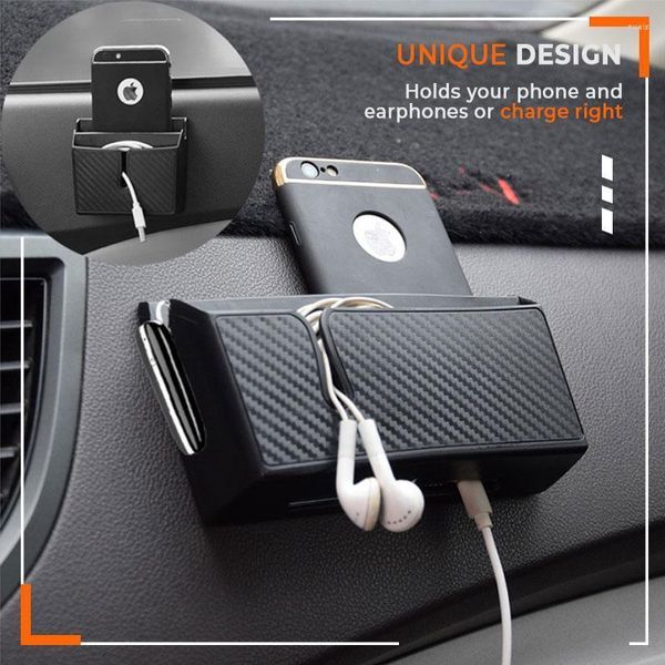 Aufbewahrungstaschen 1pc Universal Autositz Tasche Organizer Hängendes Zubehör Selbstklebende Telefonbox