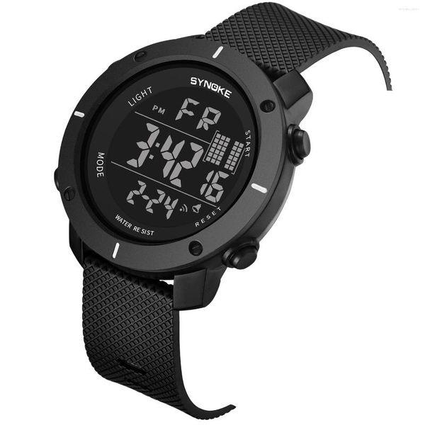 Нарученные часы Snoke Sport Led Watch Men Alarm Alarm Water -устойчивость