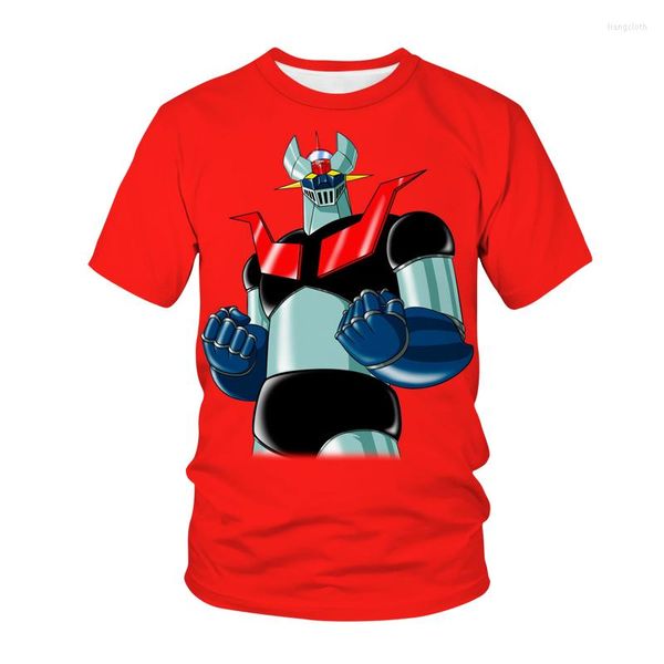 T-shirt da uomo 2023 Mazinger Z T-shirt Anime Robot Cosplay Stampa 3D Streetwear Uomo Donna Moda Camicia Bambini Magliette Top Harajuku Ragazzi