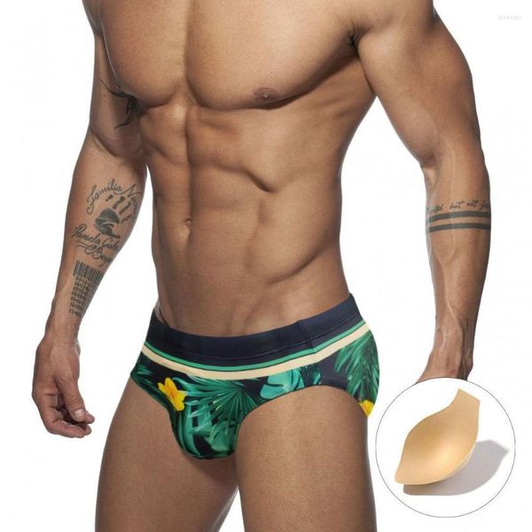 Bolsa de banho de moda feminina Bolsa de natação masculina Sexy Push Up Swimsuit Man Swimming Turnk Cantura baixa Uxh Praia Desgaste