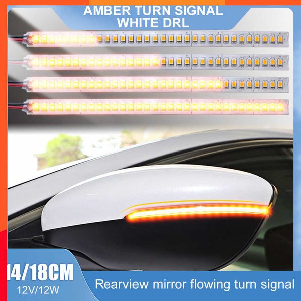 Nuovo indicatore di direzione per specchietto retrovisore per auto 12V DRL Streamer Strip che scorre indicatore di direzione lampada LED fonte di luce per auto indicatori di direzione per auto