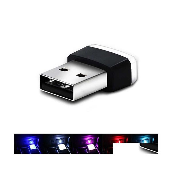 Andere Autoelektronik 1Pc Auto USB Led Atmosphäre Lichter Dekorative Lampe Notbeleuchtung PC Tragbar Plug & Play Drop Delivery Dhy52