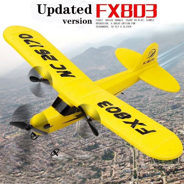 ElectricRC Aircraft Consegna gratuita di FX803 Super Glider Aircraft 2CH Remote Control Aircraft Toys per far volare i bambini come regali 230506