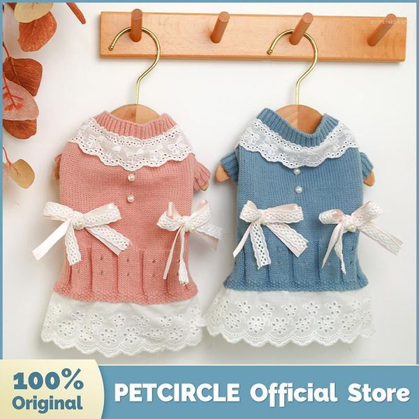 Abbigliamento per cani PETCIRCLE Vestiti per cuccioli Abito in lana da donna Pet Cat Fit Small Gonna in tessuto per costumi primaverili e autunnali1