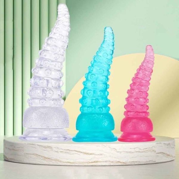 Giocattoli anali 18 Dildo anale Tentacoli di polpo Butt plug grande con ventosa Prostata Massaggio vaginale Plug anale Giocattoli del sesso per donne Uomini 230508