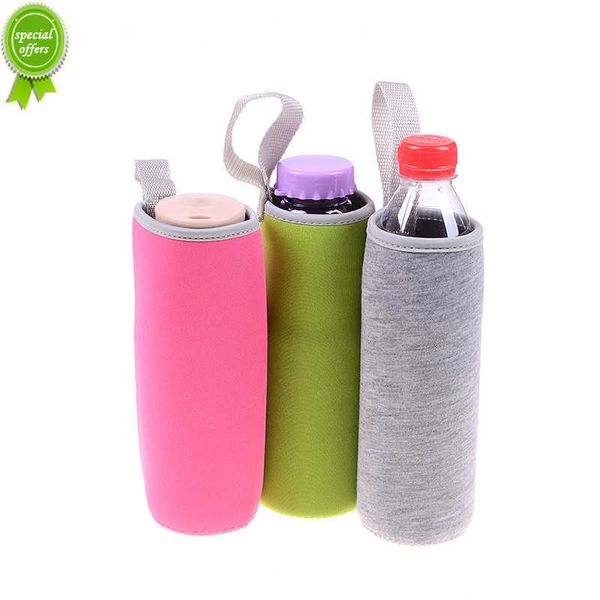 Manga de garrafa de água de neoprene isolada com garrafas de água de corda Isolador de garrafas de tampa da bolsa para 420ml/550ml