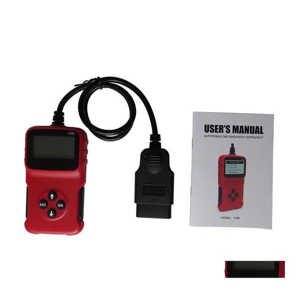 Strumenti diagnostici Elm327 V309 Scanner Obd2 per auto Obdii Interfaccia strumenti diagnostici Elm 327 Obd 2 Lettore di codice Controlla motore Fat Scantool Dr Dhpwl