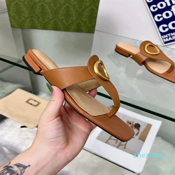 2023-Donna Blondie Infradito Ciabatte Ciabatte Sandali Ciabatte flattie Tacco piatto Punta quadrata Donna Designer di lusso Agnello Suola in vera pelle Scarpe casual