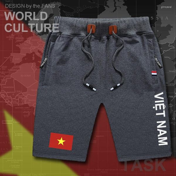 Herren Shorts VietNam Mens Beach Herren Board Flag Workout Reißverschlusstasche Sweat Bodybuilding Kleidung VietNamese Viet Nam