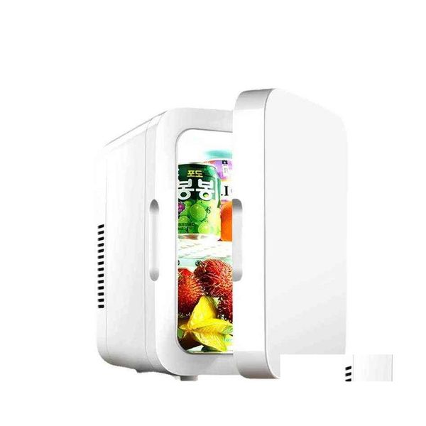 Refrigerador de carro 8L Mini portátil Cooler Compact 12V/220V para caminhão cozinha em casa use piquenique came came zer silent gota entrega mobiles mov dhli1