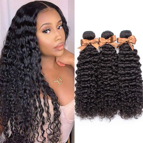 Hair Bulks 28 30 Zoll Water Wave Bundles 100% Human Extensions 3 4 Brazilian Weave Nater Sale 230508