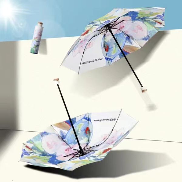Umbrellas Ultra-Light Mini Selshade Proteção UV Proteção UV Umbrella Compact Portable Dobling Umbrella Sunny Umbrella 230508